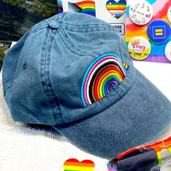 Rainbow Ball Cap 
Denim Equality Gift Set New. - Picture 3 of 16